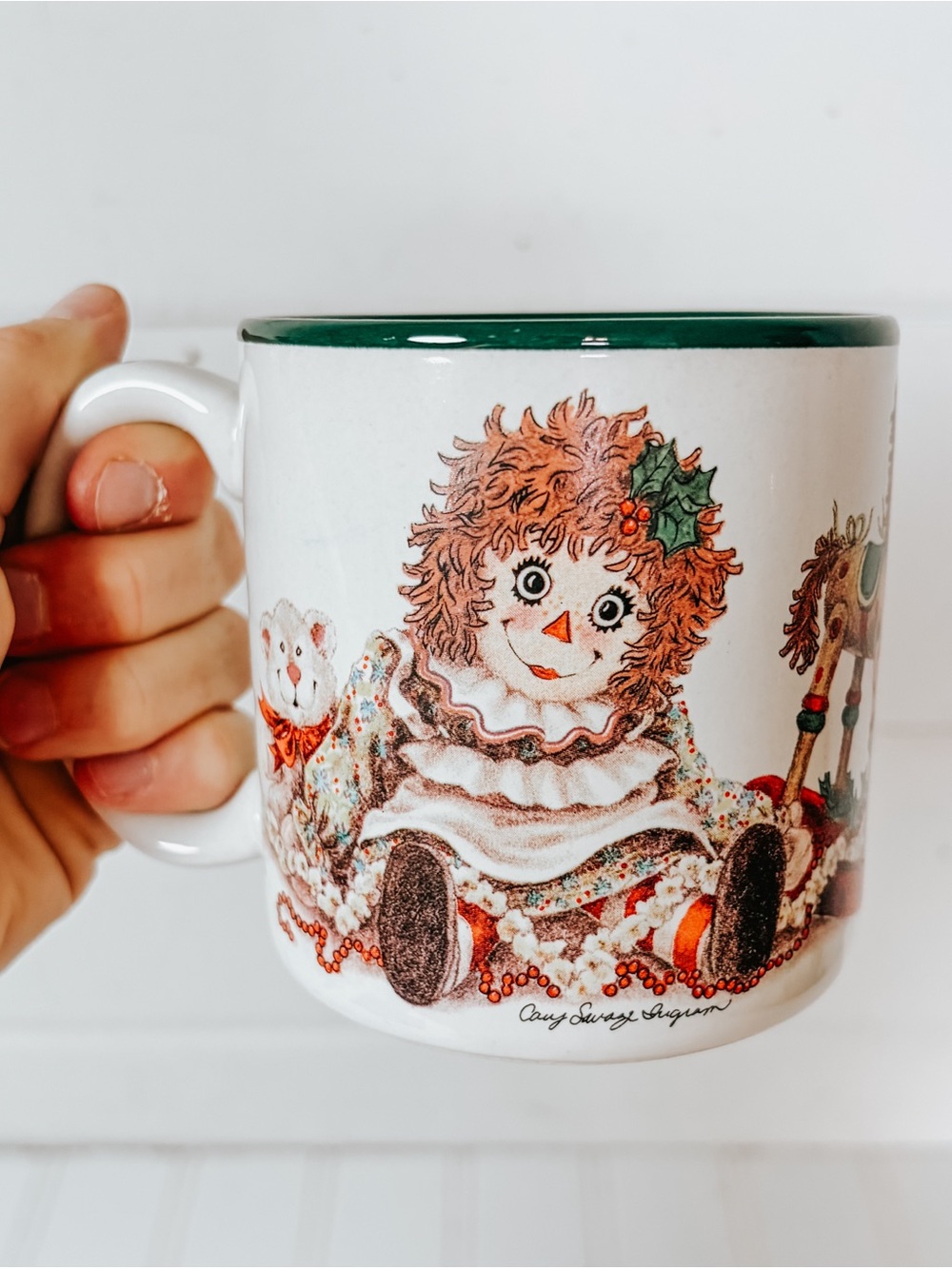 Vintage Christmas Coffee Mug | Potpourri | Christmas Favorites Raggedy Ann 1993